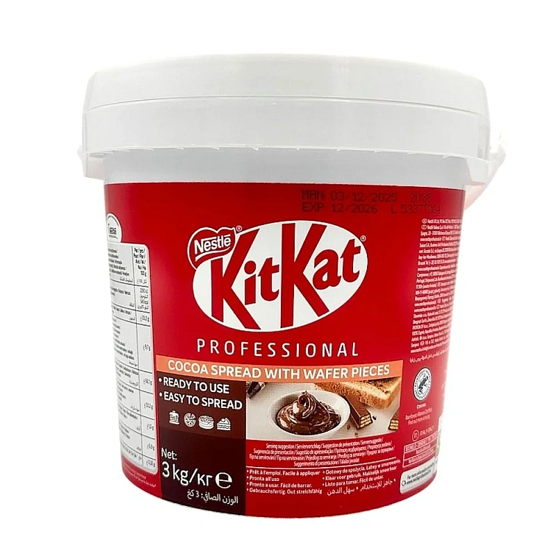 Crema de ciocolata cu lapte si cu bucatele mici de biscuiti - 3kg - KIT KAT&reg;