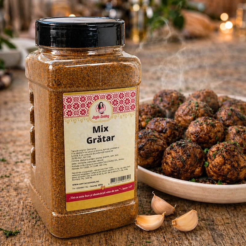 Mix de condimente PREMIUM &ndash; 100% Natural &ndash; Grătar clasic (barbecue mix) 500g &ndash; Anyta Cooking