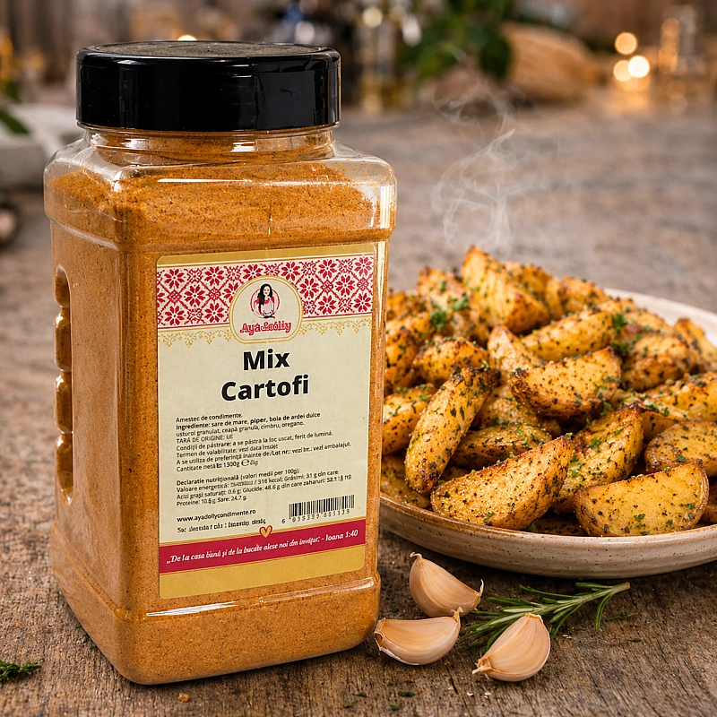 Mix de condimente PREMIUM &ndash; 100% Natural &ndash; Mix Cartofi 600g &ndash; Anyta Cooking
