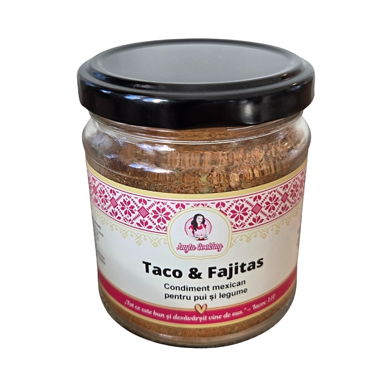Mix de condimente PREMIUM &ndash; 100% Natural &ndash; 90g - pentru Tacos și Fajitas &ndash; Anyta Cooking