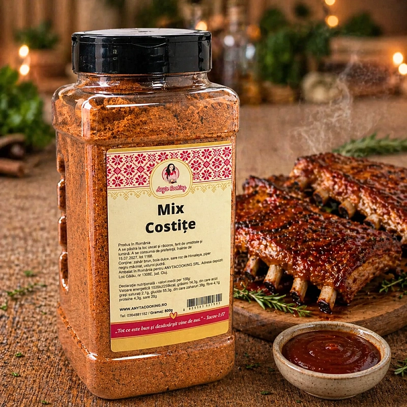 Mix pentru Costițe 700g &ndash; Condiment dulce-picant pentru marinadă &ndash; 100% Natural &ndash; Anyta Cooking
