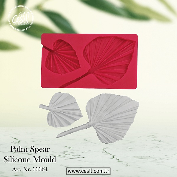 Mulaj din silicon - Frunza de palmier &ndash; 11 x 10 cm - Cesil - Anyta Cooking	