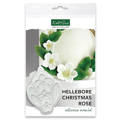 Mulaj din silicon &ndash; "Ghiocel de Crăciun" -HELLEBORE CHRISTMAS ROSE -Katy Sue