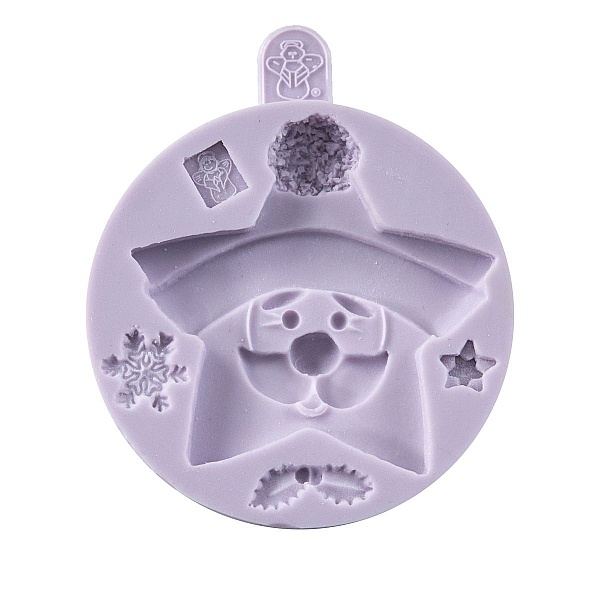 Mulaj din silicon - STEA&MOS CRACIUN- 9 &times; 9 cm-Karen Davies - Anyta Cooking