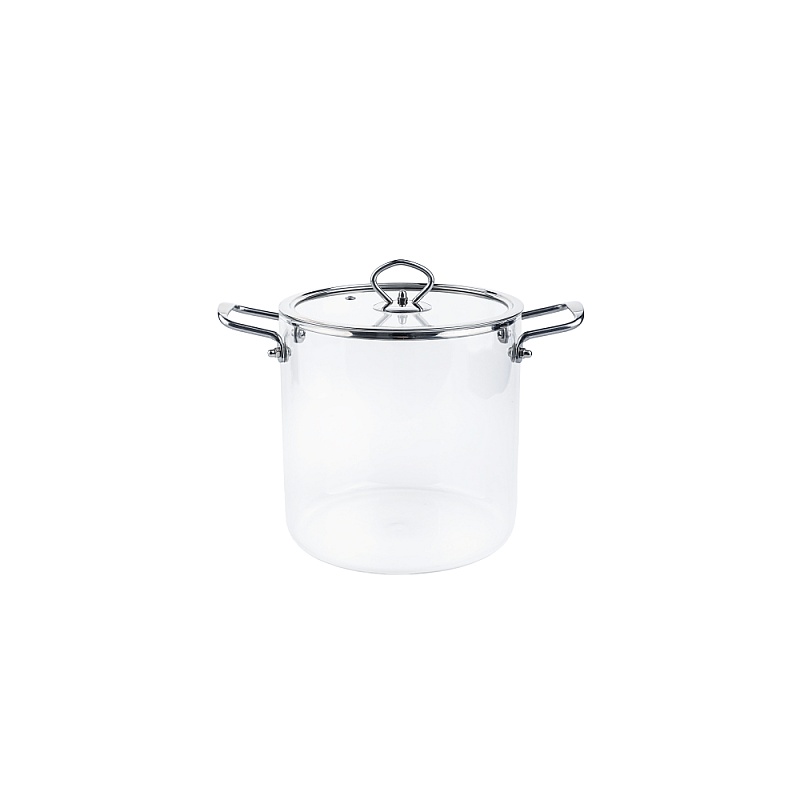Oală borosilicata Transparenta 5.5 L&ndash; Compatibilă cu Gaz, Electric, Vitroceramic și Inducție &ndash; Anyta Cooking