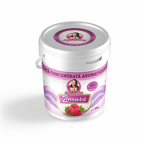 Pastă Concentrată Aromatizanta cu 40% Fruct &ndash; ZMEURA - 1 kg - Anyta Cooking