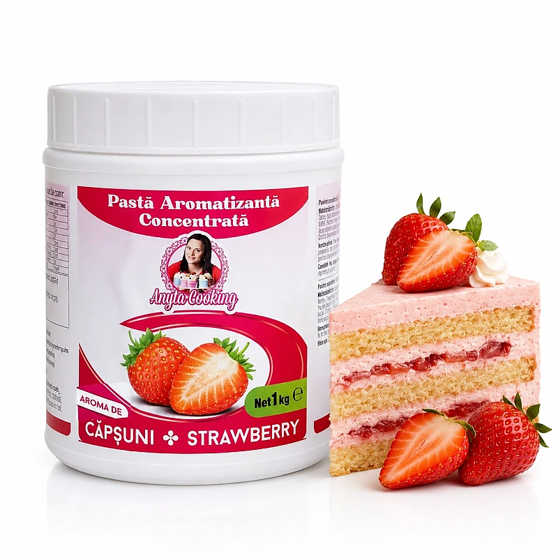 Pasta Concentrata Aromatizanta cu aroma - CAPSUNI - 1 kg - Anyta Cooking
