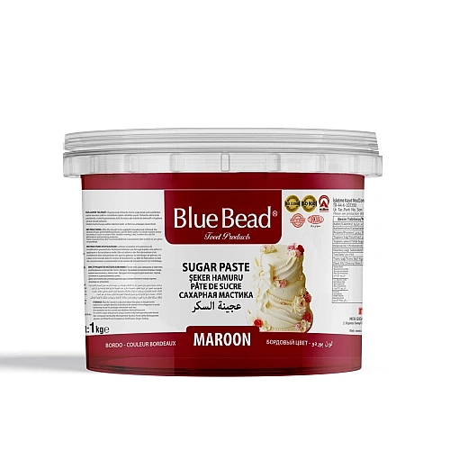 Pasta de Zahar &ndash; BURGUNDY / BORDO - 1 kg - Blue Bead - Anyta Cooking 