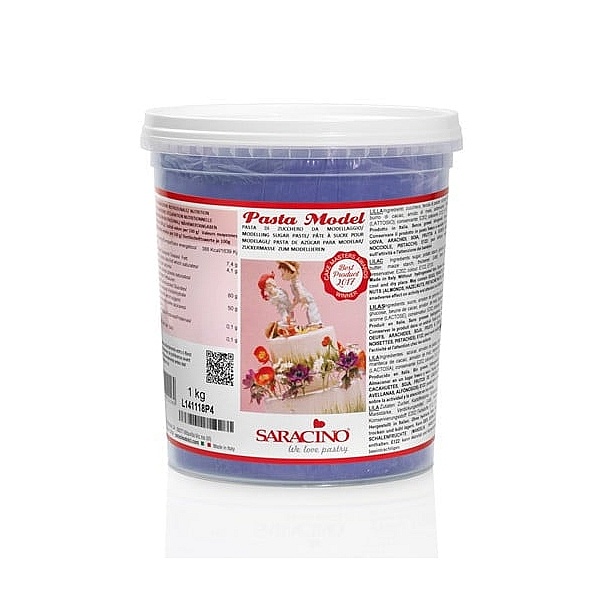 Pasta de Zahar pentru modelare figurine,flori  - 1 kg - LILIAC/VIOLA - Saracino - Anyta Cooking 