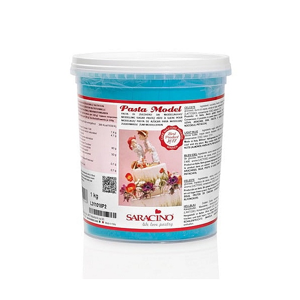 Pasta de Zahar pentrut modelare figurine,flori  - 1 kg - ALBASTRU DESCHIS - Saracino - Anyta Cooking 