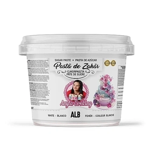 Pasta de Zahar - PREMIUM - ALBĂ - 1 kg - Pentru Acoperire - Anyta Cooking
