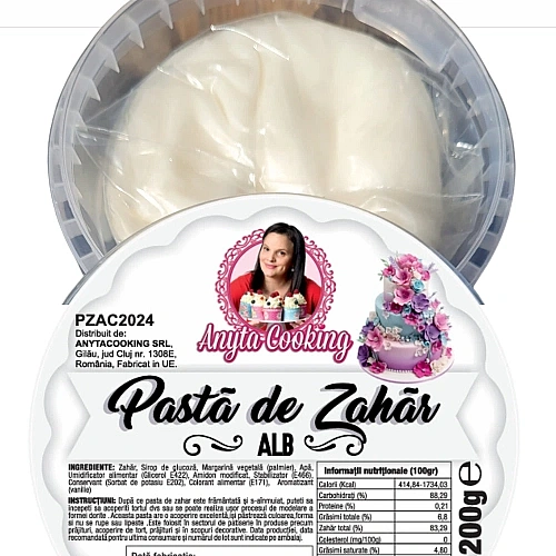 Pasta de Zahar Premium - ALB - 200 gr- Anyta Cooking