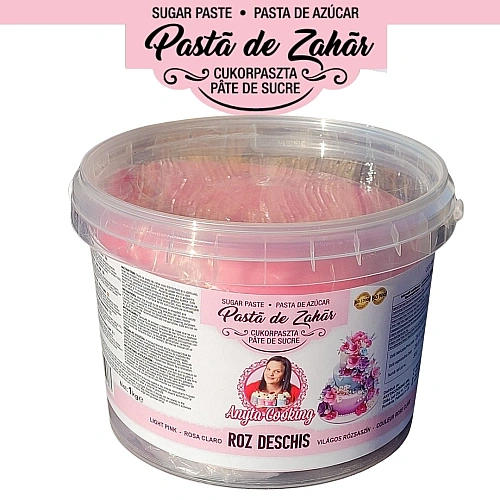  Pasta de Zahar PREMIUM - ROZ DESCHIS - 1 kg - Anyta Cooking