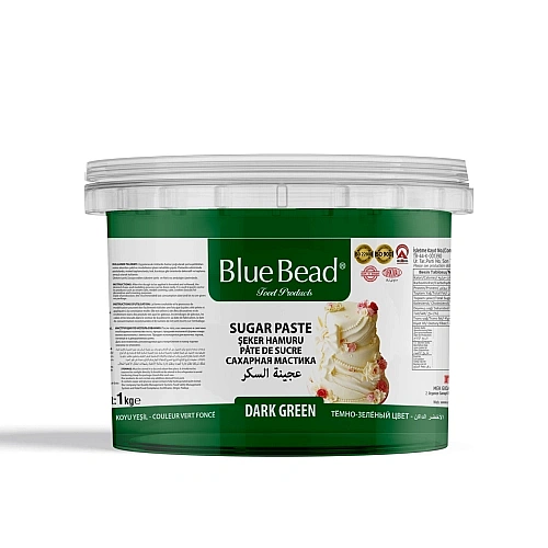Pasta de Zahar &ndash; VERDE INCHIS - 1 kg - Blue Bead - Anyta Cooking 