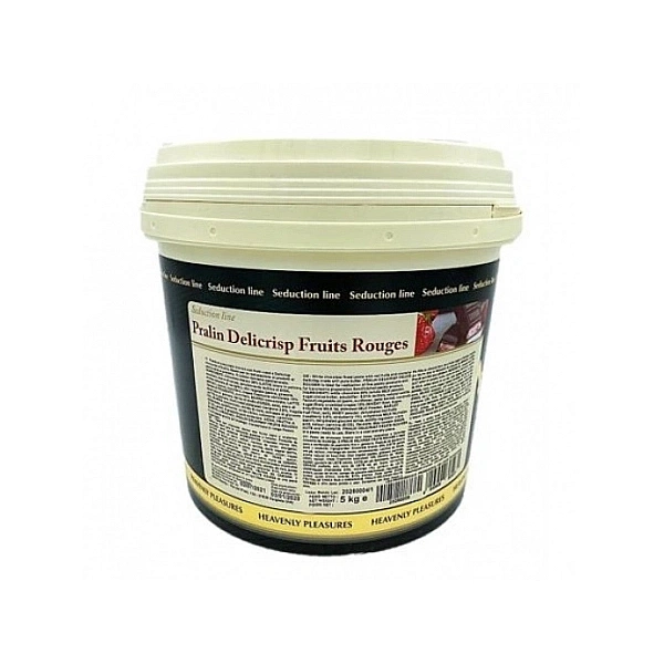 Pasta fina de ciocolata cu fructe rosii si crocant - PRALIN DELICRISP - 5kg- Irca - Anyta Cooking