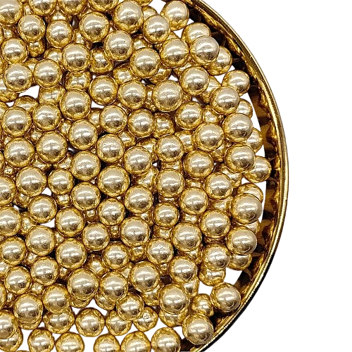 Perle / Perlute din zahar 7mm - Auriu / Gold - 65g - Pastry Colours