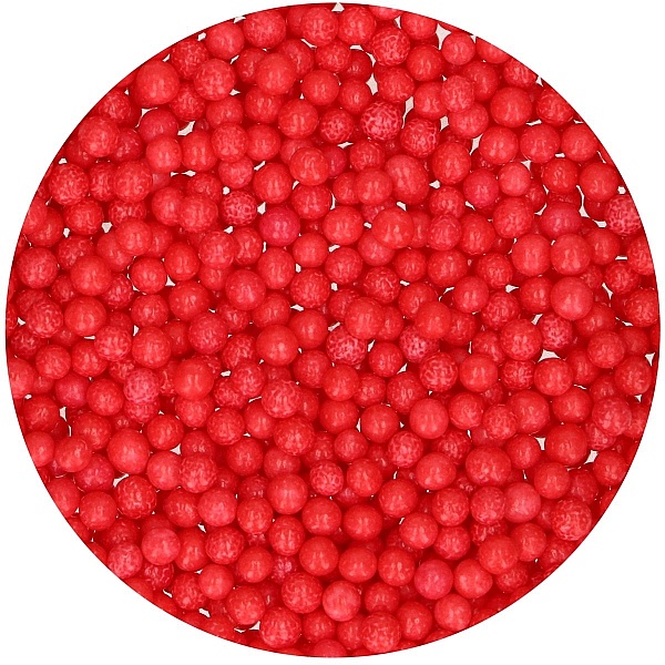 Perle din zahar &ndash; Rosu / Red - 60 gr &ndash; Funcakes