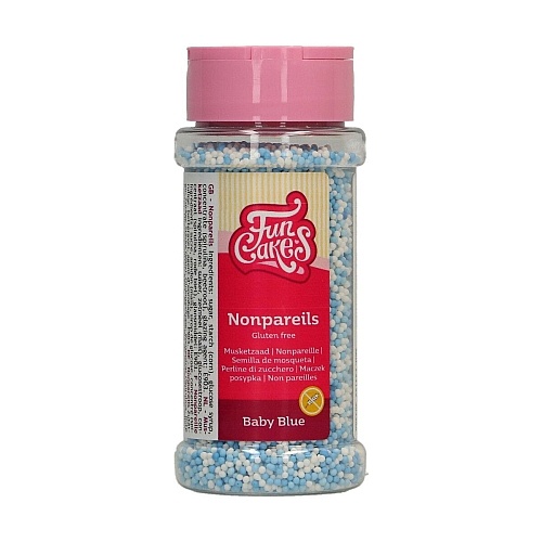 Perle / Perlute din zahar 1,5mm &ndash; NONPAREILS BABY BLUE &ndash; 80gr &ndash; Funcakes