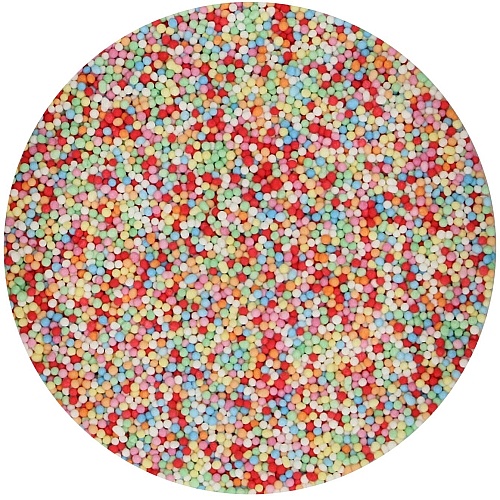 Perle/Perlute din zahar 1,5mm &ndash; NONPAREILS MIX - Fără Gluten &ndash; 80gr &ndash; Funcakes
