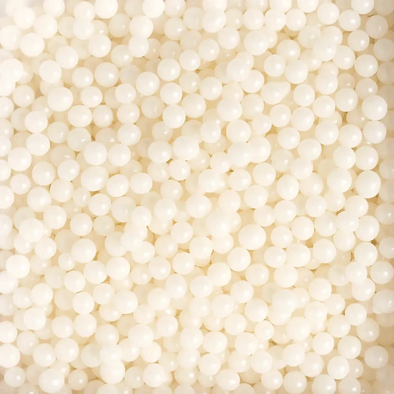 Perle / Perlute din zahar 5mm - ALB SIDEF - 1Kg - Decora Bakery