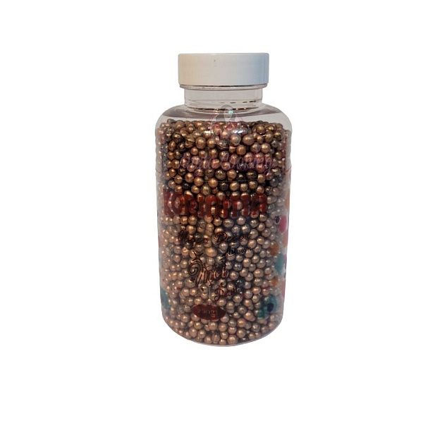Perlute din Ciocolata 4 mm - Cupru / Fildisi Bronz - 200g - Korinitta