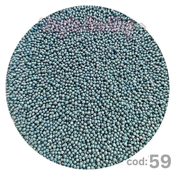 Perlute din Zahar 2 mm Albastru metalizat- Mix NR59 - 100 gr - Anyta Cooking