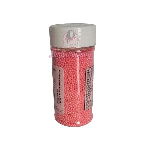 Perlute din Zahar 2 mm - Roz / Pembe - 90 gr - Dr Gusto
