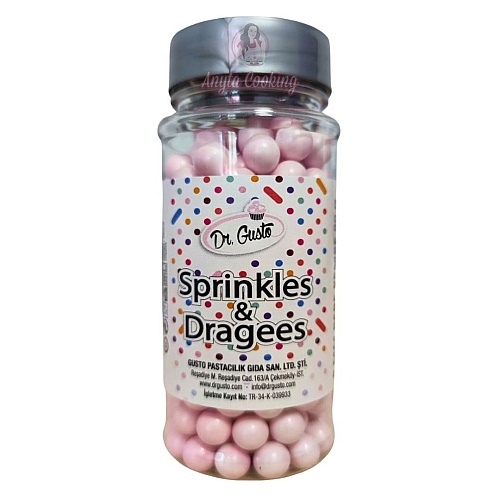 Perlute din Zahar 8 mm - Roz Bebe / Bebe Pembe - 90 gr - Dr GustoE171