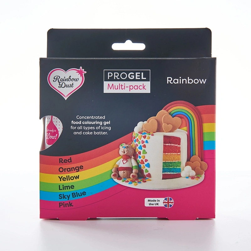 Set 6 buc Colorant gel MULTIPACK CULORILE CURCUBEULUI - 6x25 GR &ndash; Rainbow Dust (ProGel)