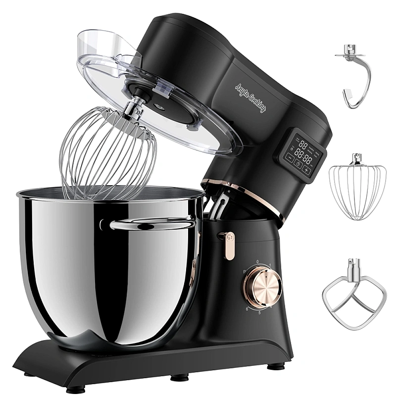 Robot de Bucătărie &ndash; Mixer cu Bol din inox 10L, 2000W, Negru - Anyta Cooking