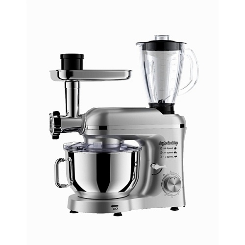 Robot de Bucătărie Mixer cu bol de 6.2 L - 2000W -Gri- cu blender și tocător-Anyta Cooking