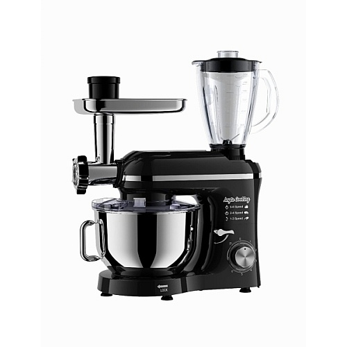 Robot de Bucătărie Mixer cu bol de 6.2 L - 2000W -Negru- cu blender și tocător-Anyta Cooking 