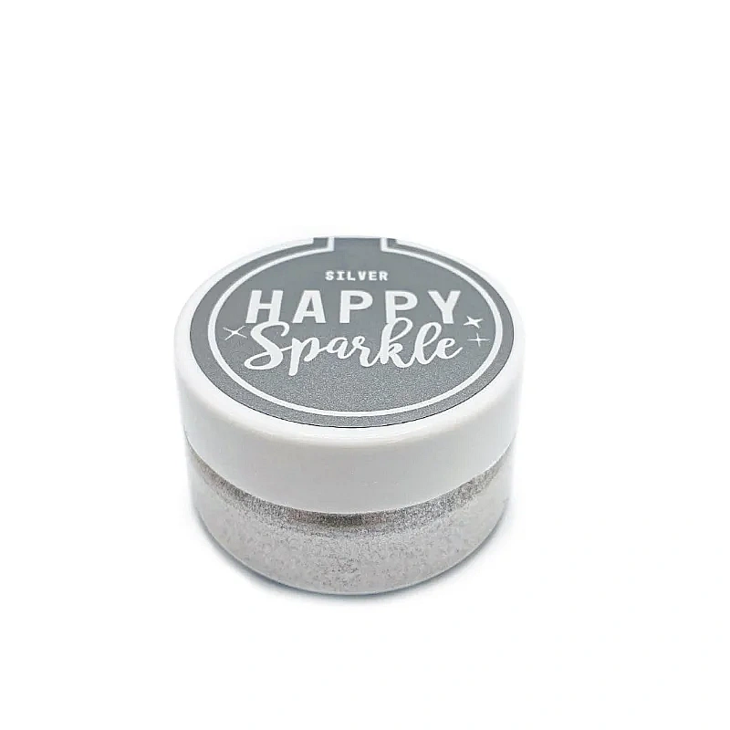 Sclipici Comestibil Pudră - Happy Sparkle Silver / Argintiu - 12g - Happy Sprinkles