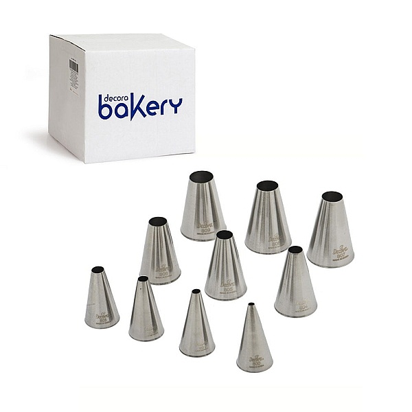 Set 10 buc Duiuri din inox cu varf rotund-&oslash; 4 la 18 mm-Decora