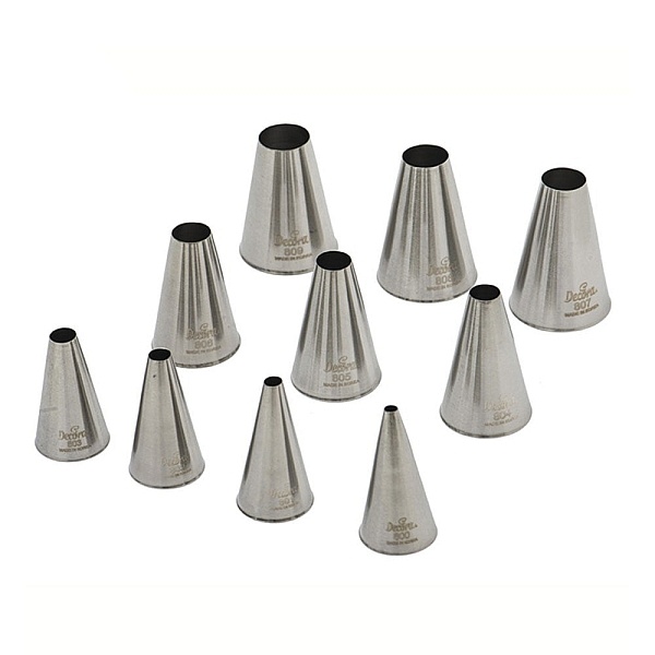 Set 10 buc Duiuri din inox cu varf rotund-&oslash; 4 la 18 mm-Decora
