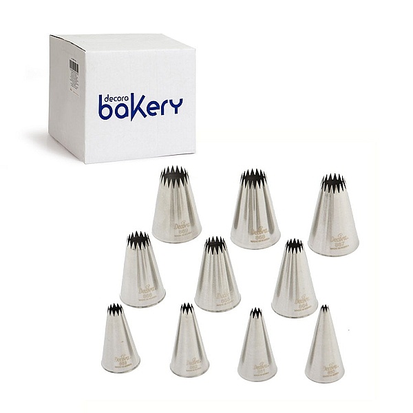 Set 10 buc Duiuri din otel inoxidabil- Stelute franceze-&oslash; 4 la 18 mm-Decora