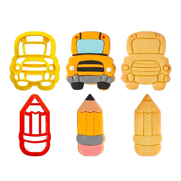 Set 2 buc Decupator din plastic - BACK TO SCHOOL - Decora