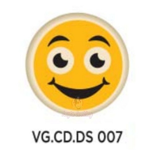 Set 288 buc decor din ciocolata - Emoticon Fata Zambitoare - 43x43 mm 