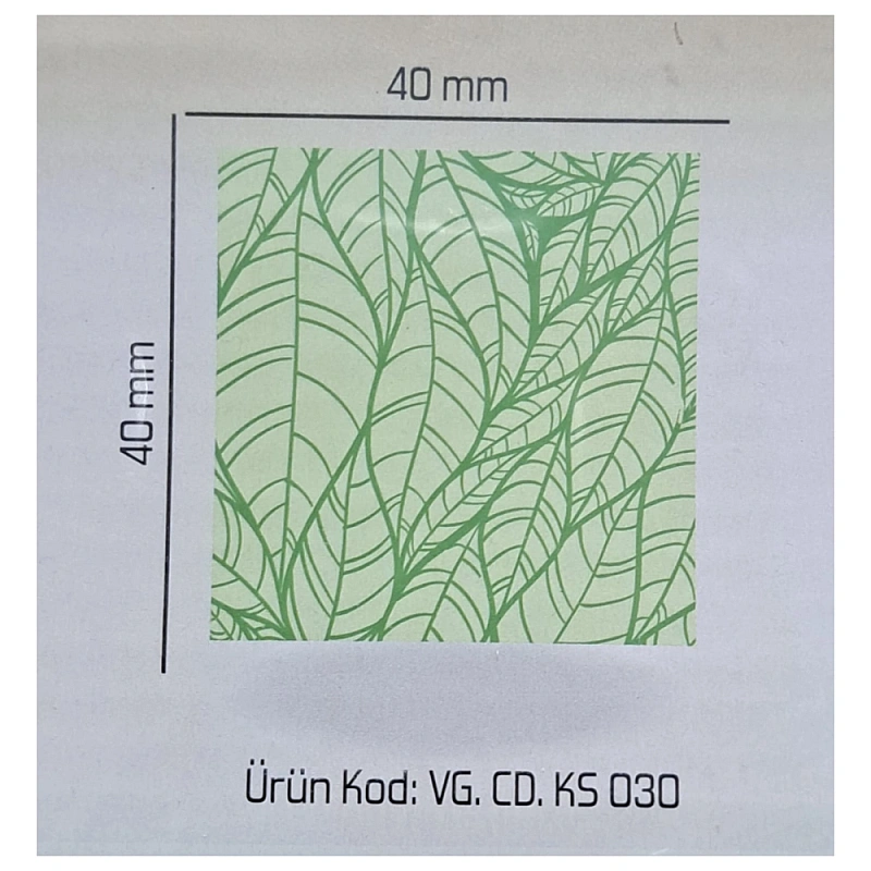 Set 288 buc decor din ciocolata - Patrat cu linii verzi
