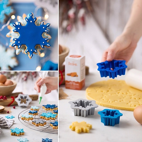 Set 3 buc Decupatoare din plastic-Frozen Star- 7 &ndash; 5 &ndash; 4cm- Decora