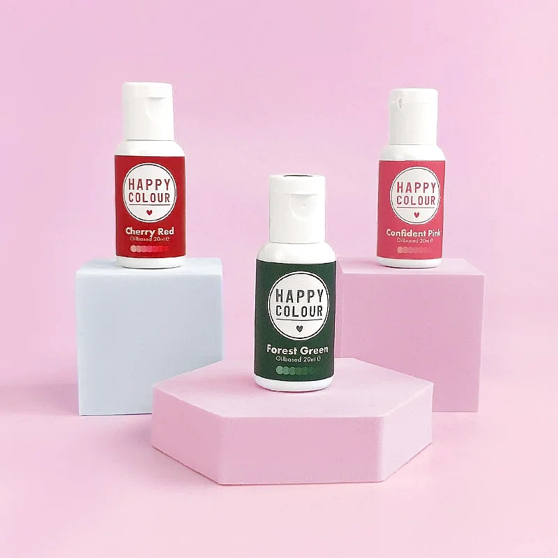 Set 3 Coloranți Liposolubili pentru Ciocolată și Cremă de Unt - Trio Xmas - 3 x 20 ml - Happy Colour