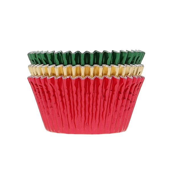 Set 36 buc Forme de copt briose - RED/GREEN/GOLD - &Oslash; 5 cm - House of Marie
