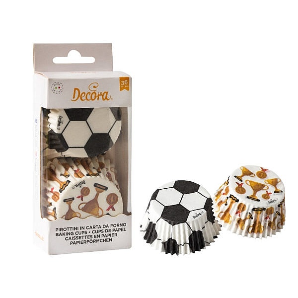 Set 36 forme briose - Fotbal Champions -&oslash; 50 x 32 h mm - Decora