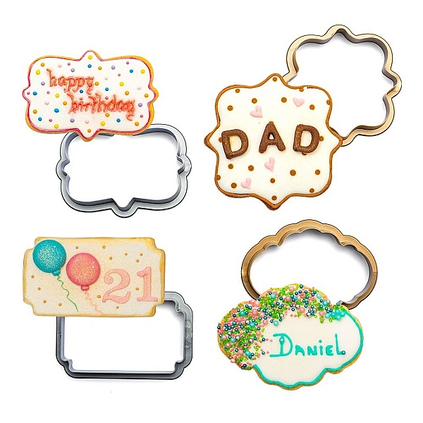 Set 4 buc Decupatoare din plastic -MINI- 7,5 x 2,2 h cm - Decora