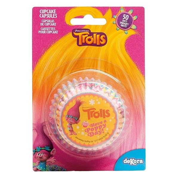 Set 50 buc Forme de copt briose - TROLLS - &Oslash; 5 CM x H 3 CM - Dekora