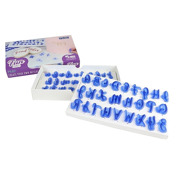 Set 52 buc Decupatoare cu embosare - 26 litere ALFABET mari, 26 litere mici - PME