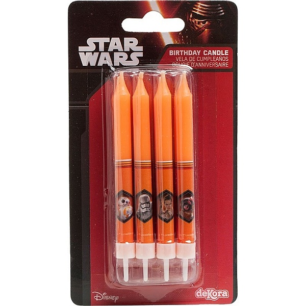 Set 6 buc Lumănare tort - Star Wars- 9 CM - Dekora