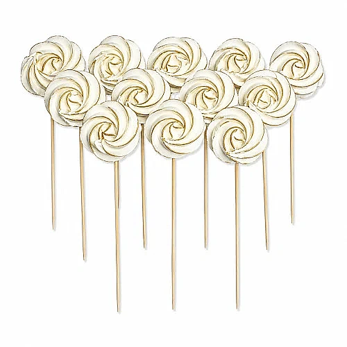Set decor comestibil - &bdquo;Bezea alba cu contur&rdquo; 14 buc - Anyta Cooking