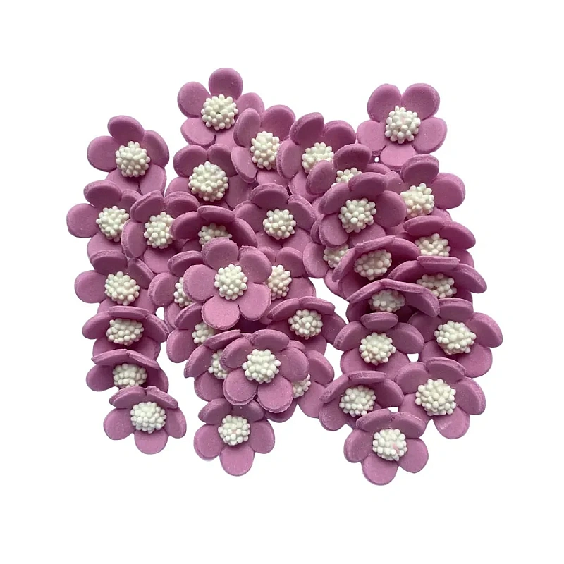  Set decor comestibil - &bdquo;Floricică de primăvară simplu lavandă&rdquo; 36 buc -  Anyta Cooking 