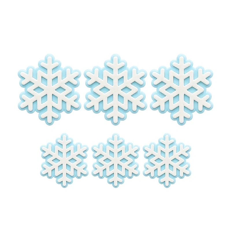 Set decor comestibil - "Fulgi de nea albi 2D" - 6 buc - Anyta Cooking